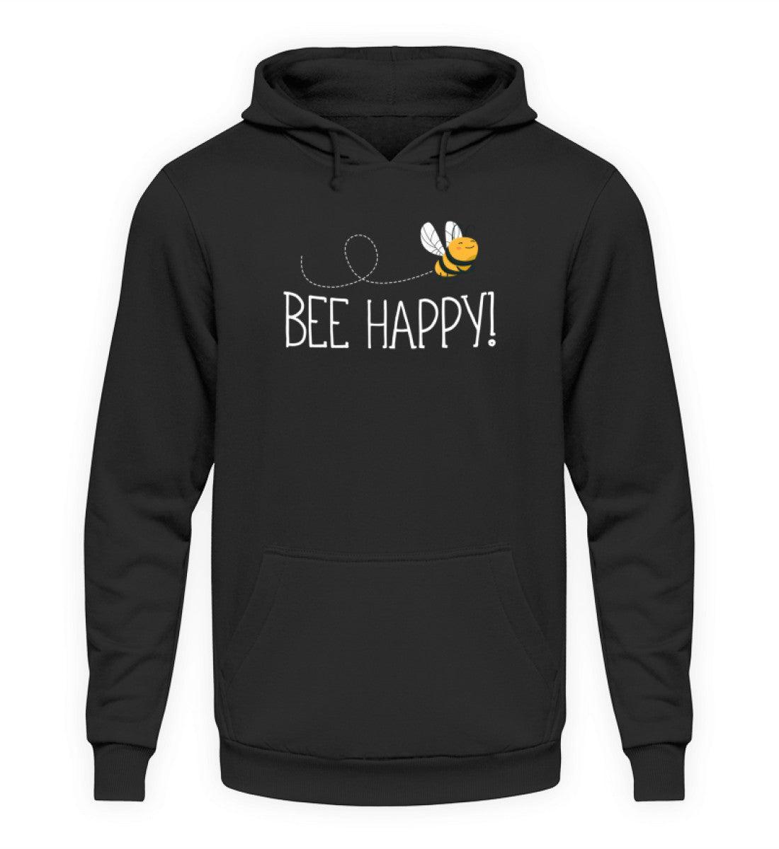 Be happy hoodie black and white hotsell