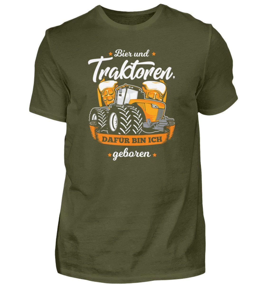 Bier und Traktoren · Herren T-Shirt-Herren Basic T-Shirt-Urban Khaki-S-Agrarstarz