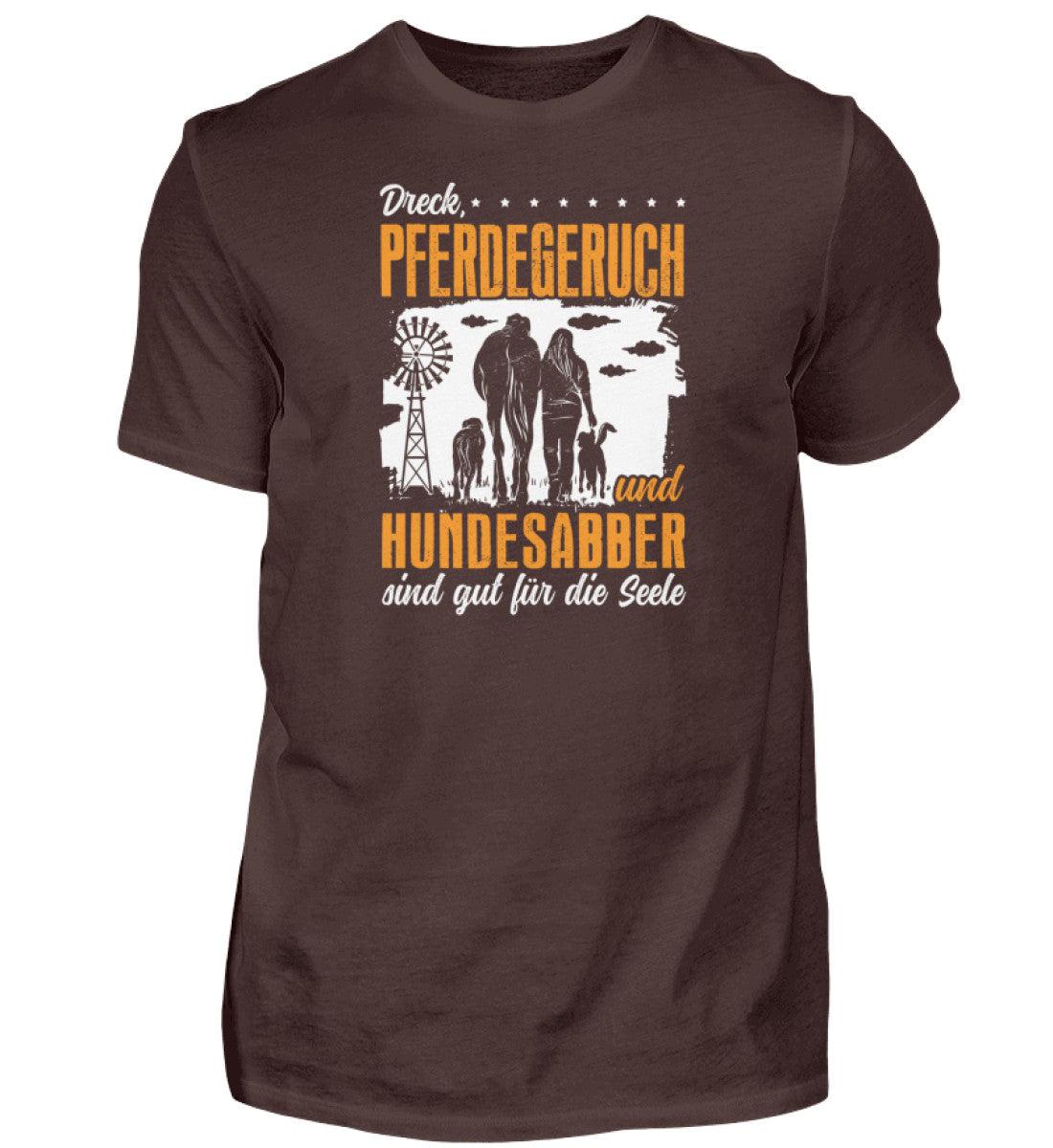 Dreck, Pferdegeruch und Hundesabber · Herren T-Shirt-Herren Basic T-Shirt-Brown-S-Agrarstarz