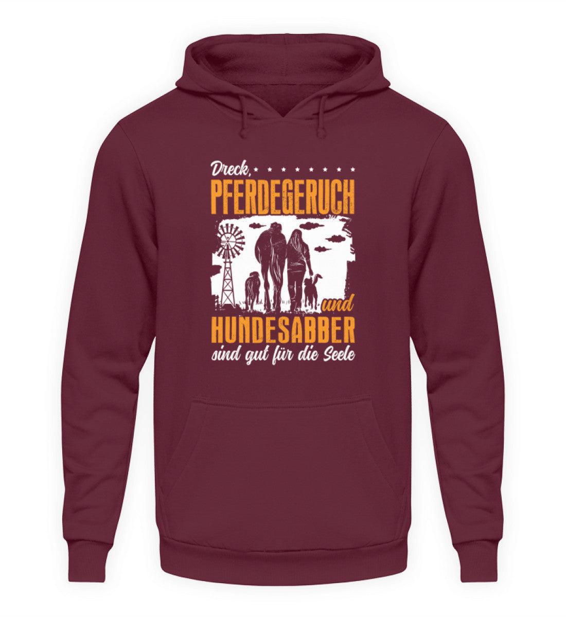 Dreck Pferdegeruch und Hundesabber · Unisex Kapuzenpullover Hoodie-Unisex Hoodie-Burgundy-S-Agrarstarz