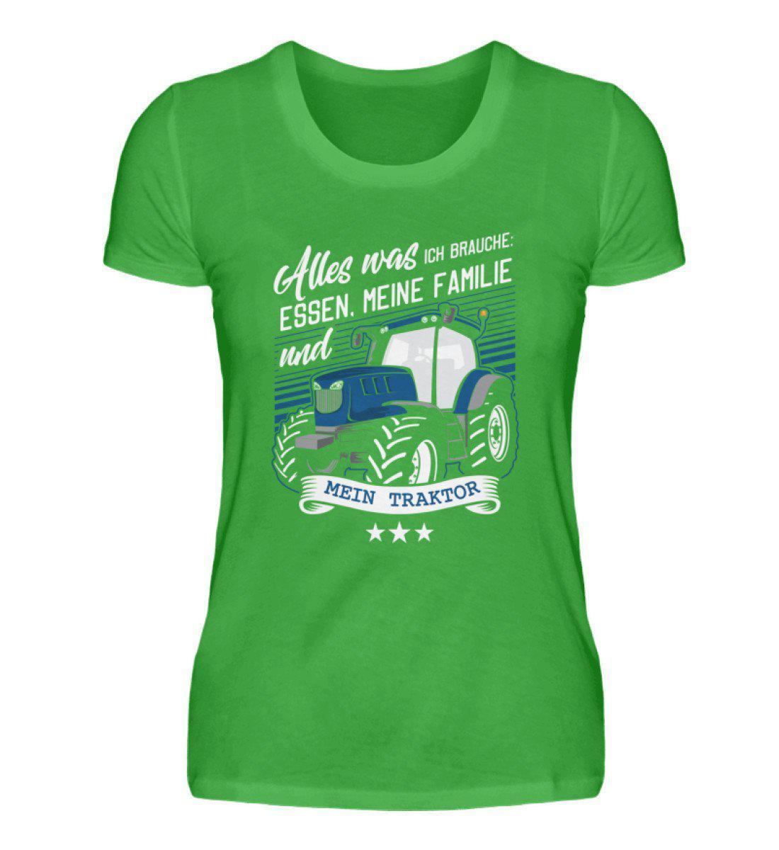 Essen Familie Traktor · Damen T-Shirt-Damen Basic T-Shirt-Green Apple-S-Agrarstarz