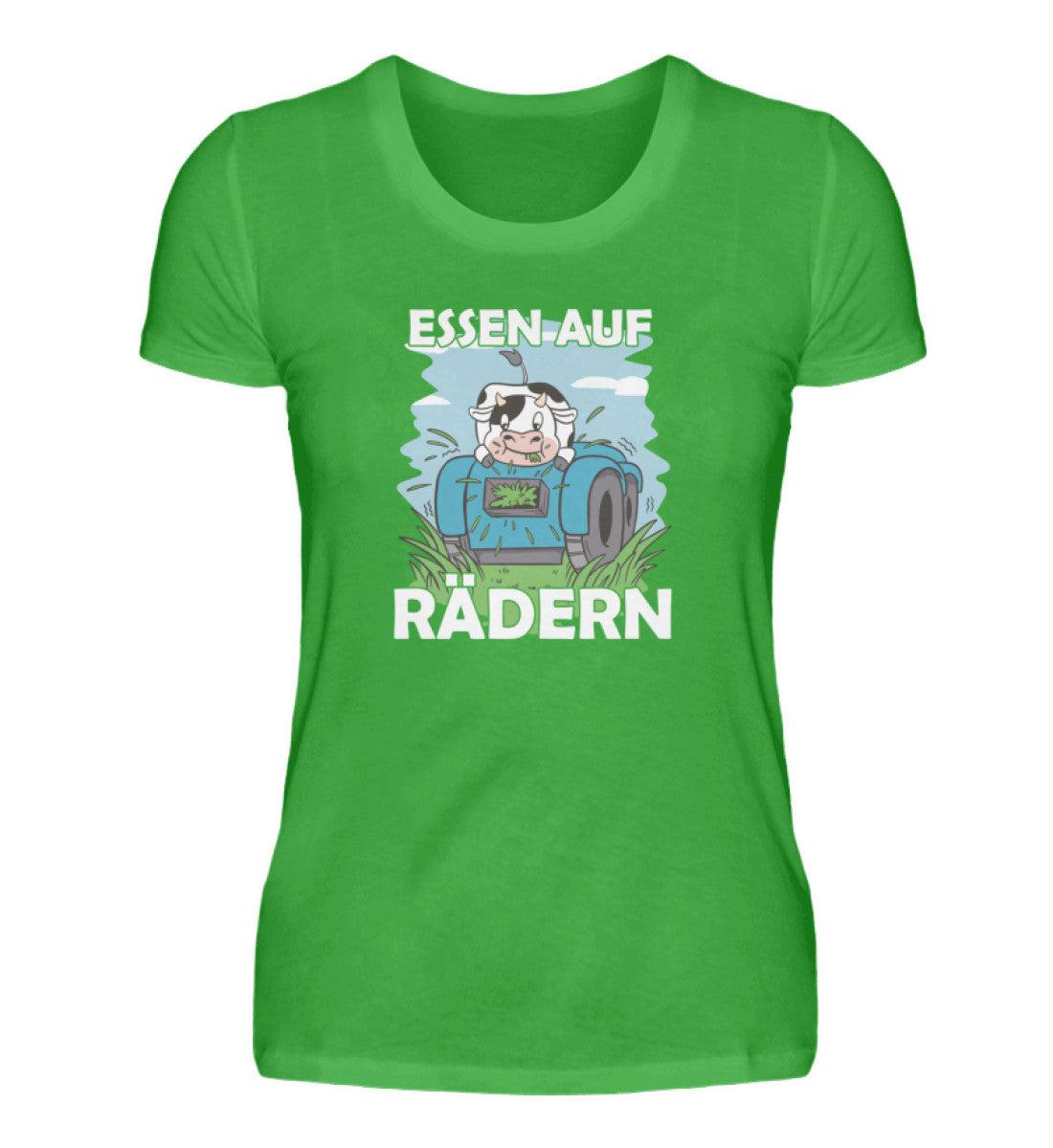 Essen auf Rädern Kuh · Damen T-Shirt-Damen Basic T-Shirt-Green Apple-S-Agrarstarz