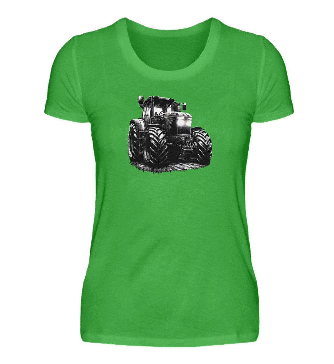 Großer Traktor · Damen T-Shirt-Damen Basic T-Shirt-Green Apple-S-Agrarstarz