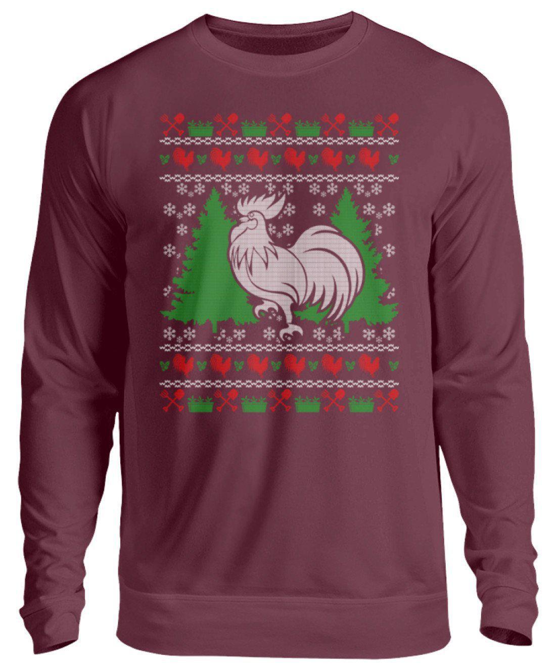 Hahn Ugly Christmas · Unisex Sweatshirt Pullover-Unisex Sweatshirt-Burgundy-S-Agrarstarz