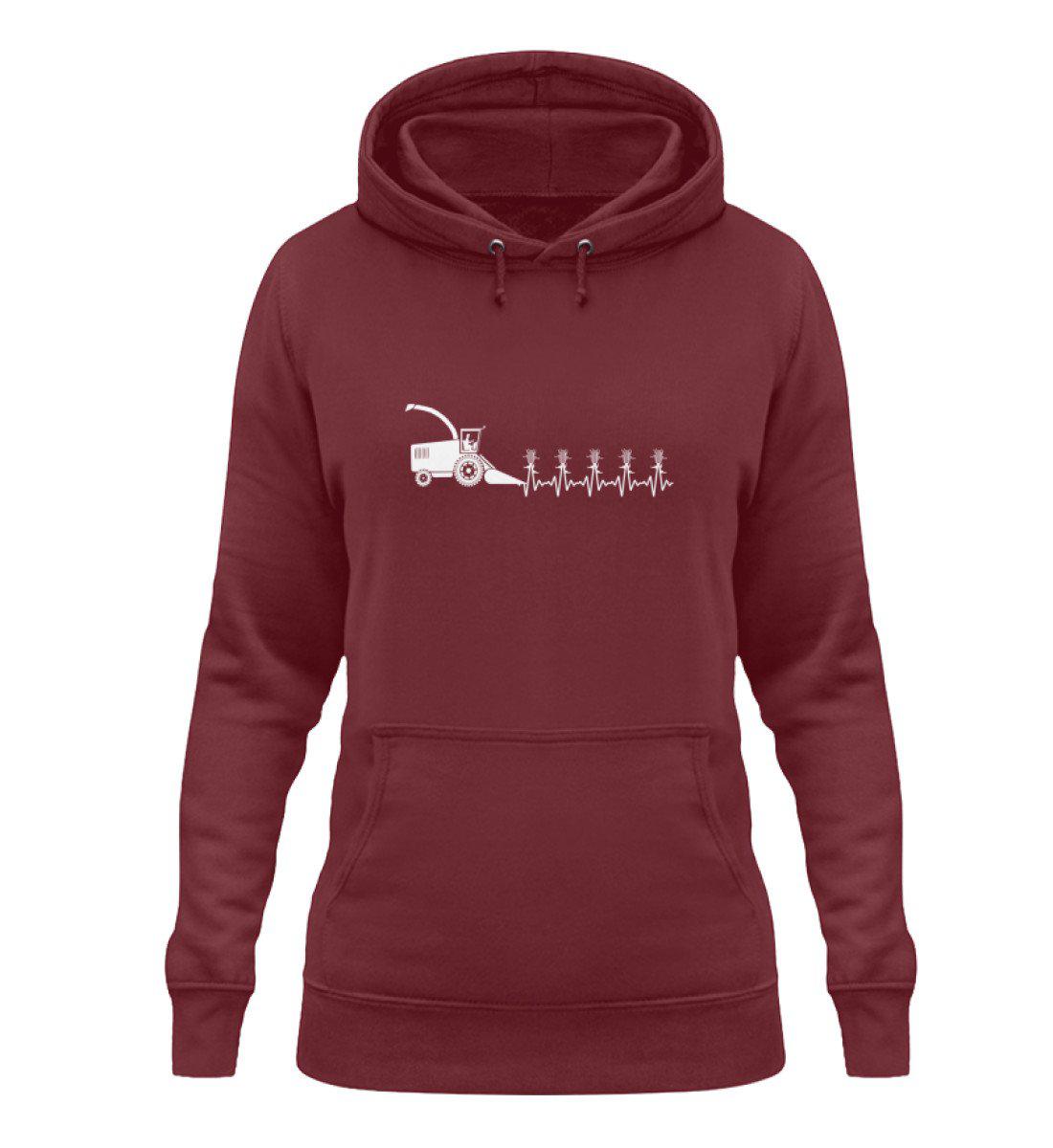 Heartbeat Häcksler · Damen Hoodie-Damen Hoodie-Burgundy-XS-Agrarstarz