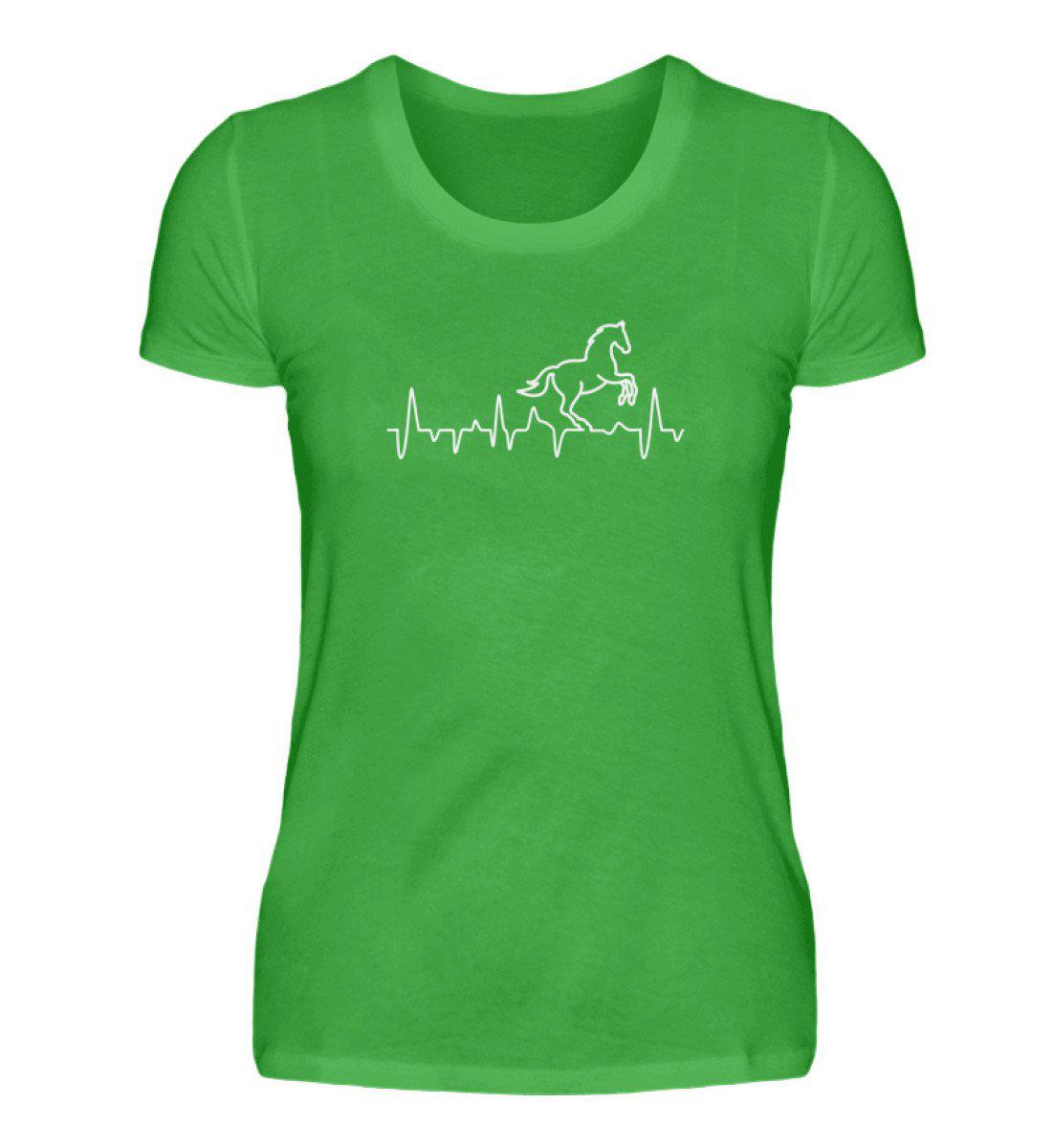 Heartbeat Pferd · Damen T-Shirt-Damen Basic T-Shirt-Green Apple-S-Agrarstarz