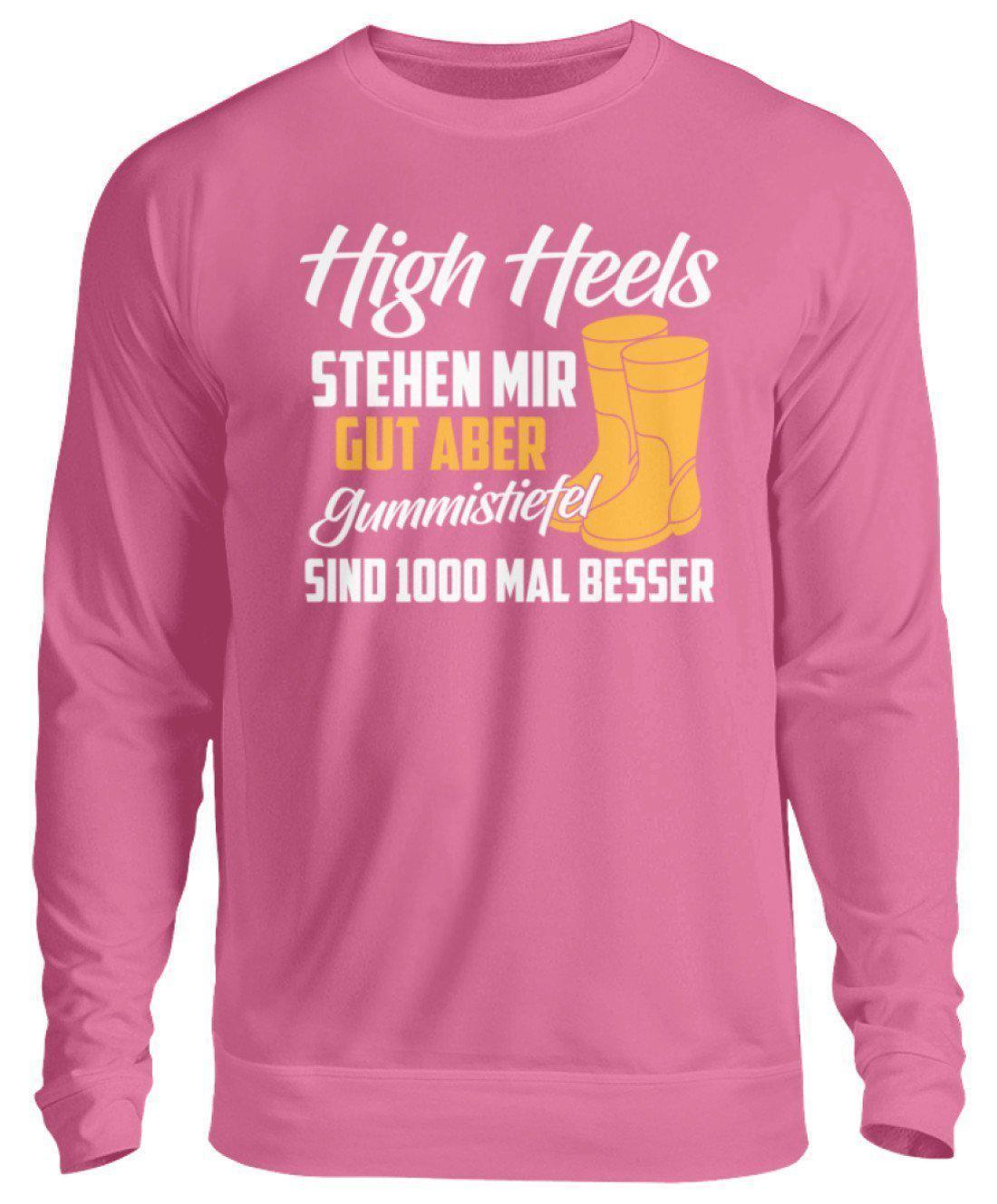 High Heels stehen mir gut · Unisex Sweatshirt Pullover-Unisex Sweatshirt-Candyfloss Pink-S-Agrarstarz