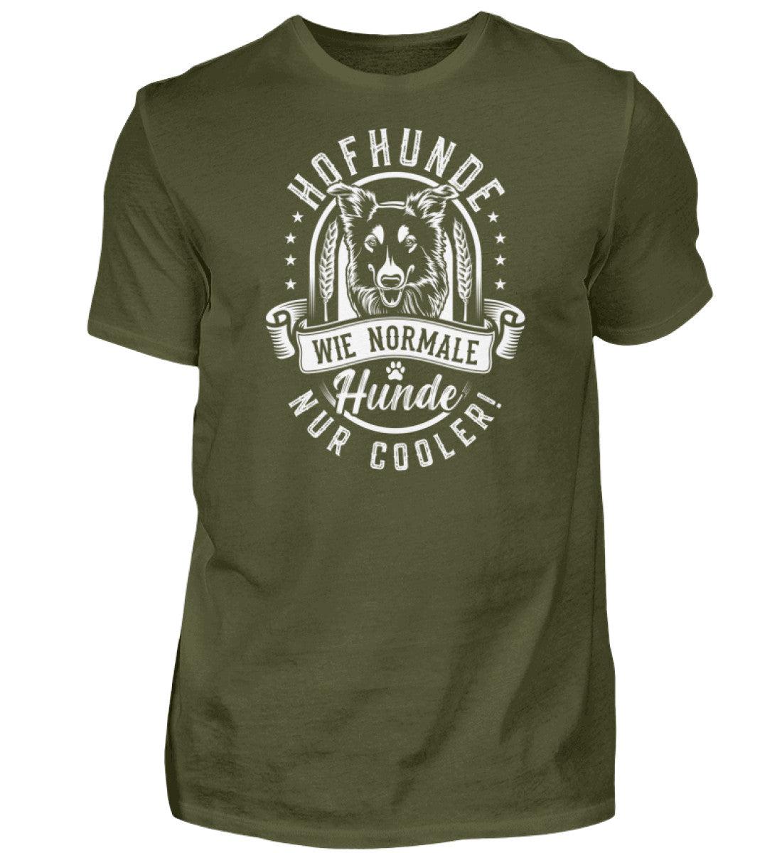 Hofhunde sind cooler · Herren T-Shirt-Herren Basic T-Shirt-Urban Khaki-S-Agrarstarz