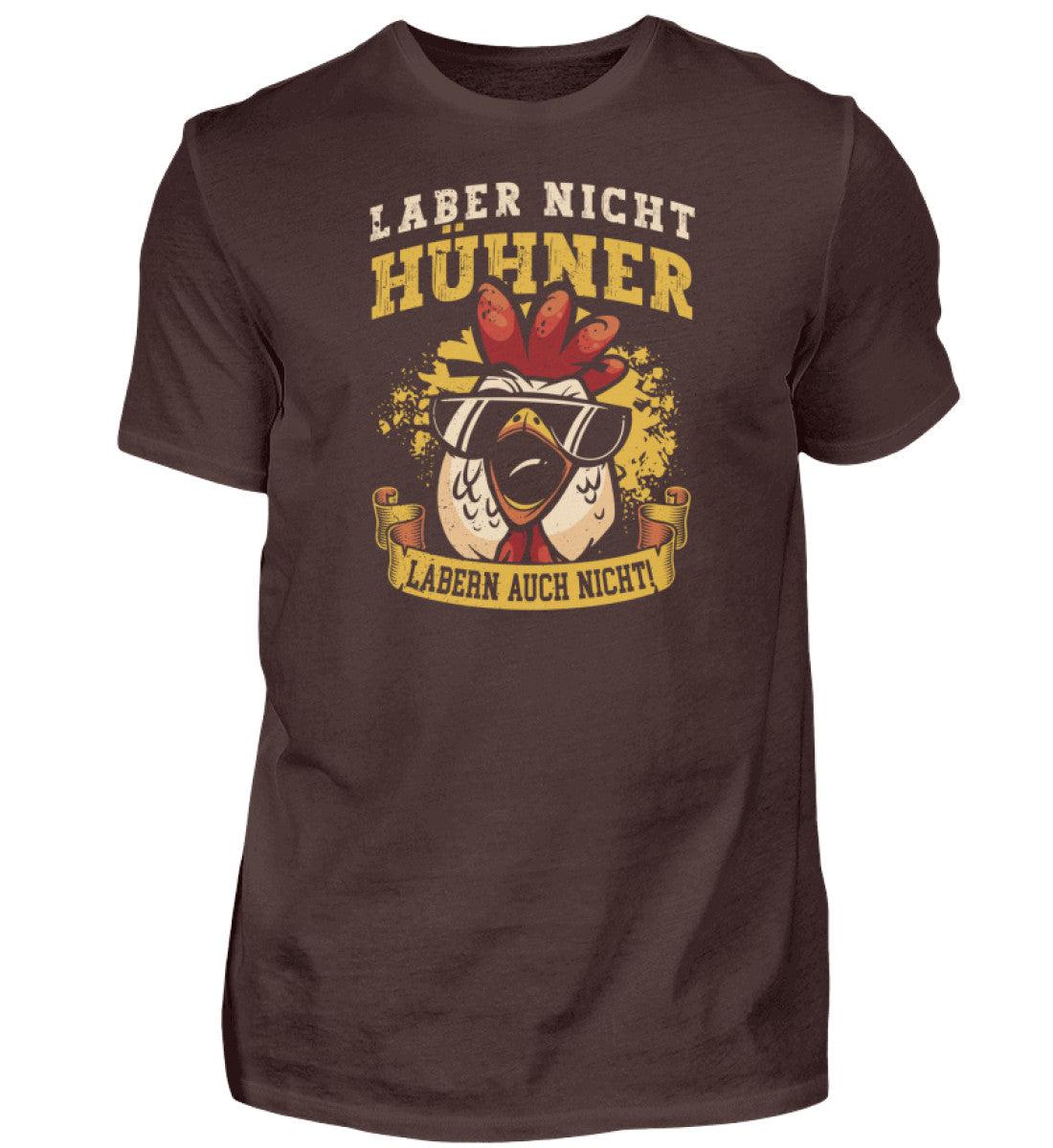 Hühner labern auch nicht · Herren T-Shirt-Herren Basic T-Shirt-Brown-S-Agrarstarz