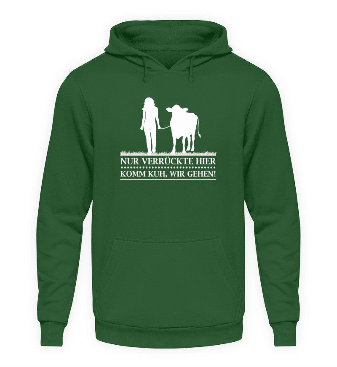 Komm Kuh wir gehen Frau · Unisex Kapuzenpullover Hoodie-Unisex Hoodie-Bottle Green-S-Agrarstarz