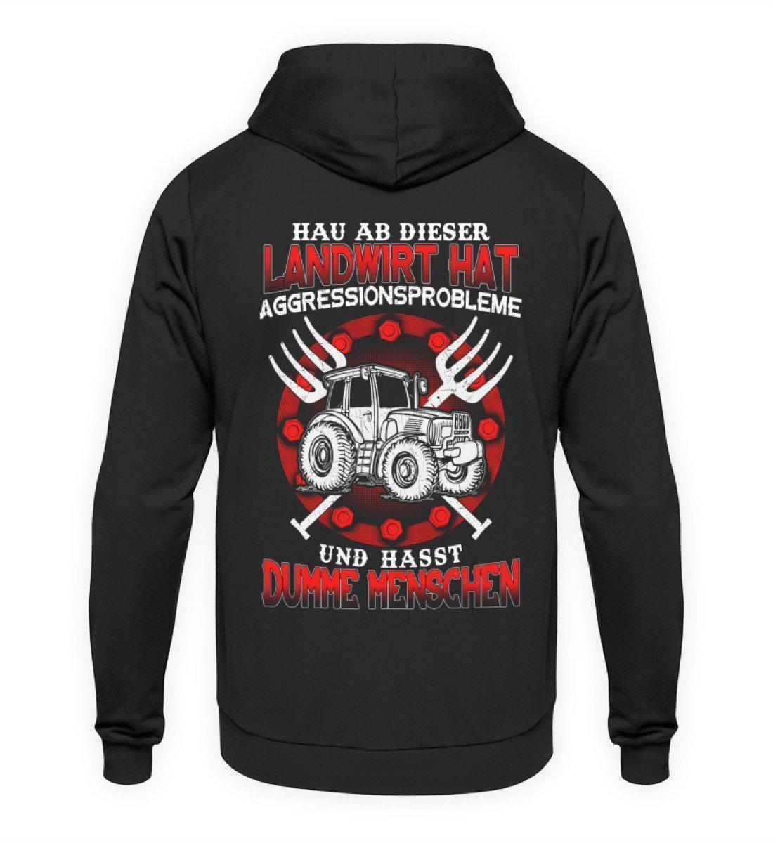 Landwirt hat Aggressionsprobleme · Unisex Kapuzenpullover Hoodie-Unisex Hoodie-Jet Black-L-Agrarstarz