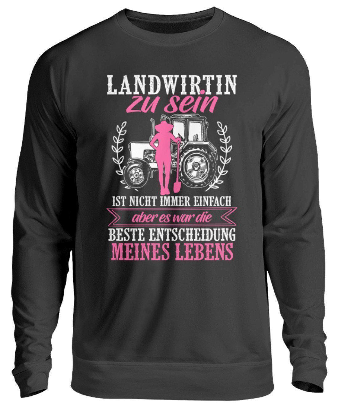 Landwirtin Beste Entscheidung · Unisex Sweatshirt Pullover-Unisex Sweatshirt-Jet Black-S-Agrarstarz