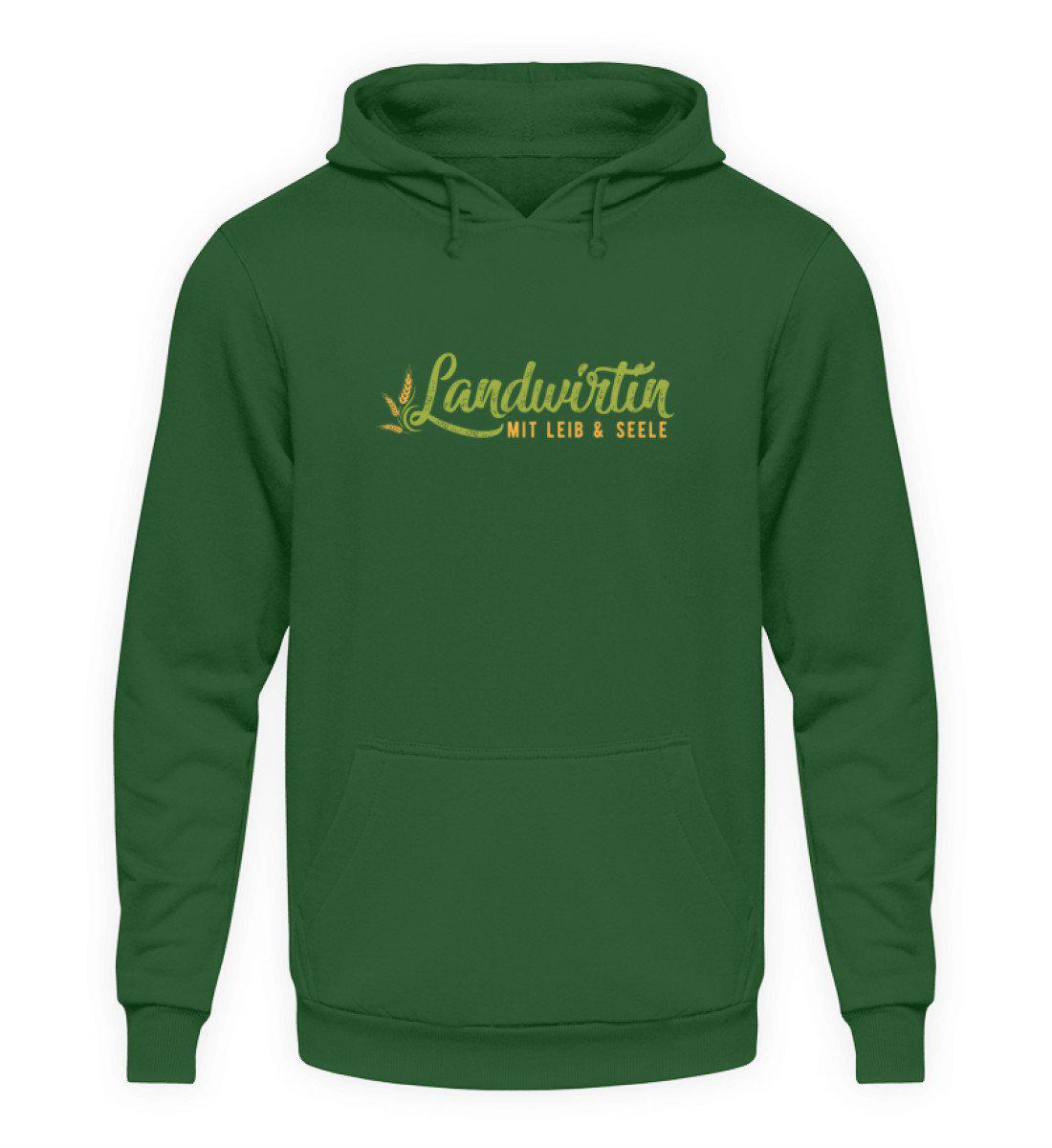 Landwirtin mit Leib und Seele · Unisex Kapuzenpullover Hoodie-Unisex Hoodie-Bottle Green-S-Agrarstarz