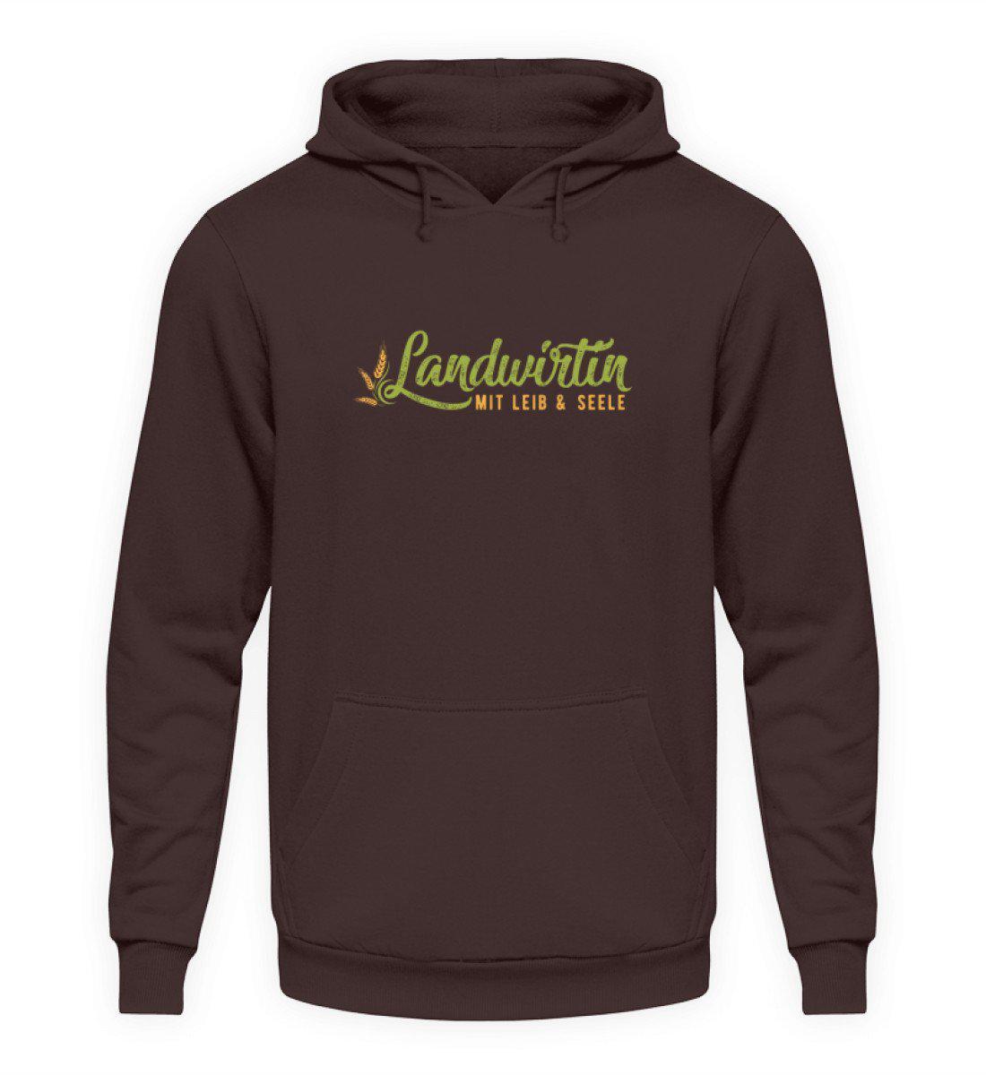 Landwirtin mit Leib und Seele · Unisex Kapuzenpullover Hoodie-Unisex Hoodie-Hot Chocolate-S-Agrarstarz