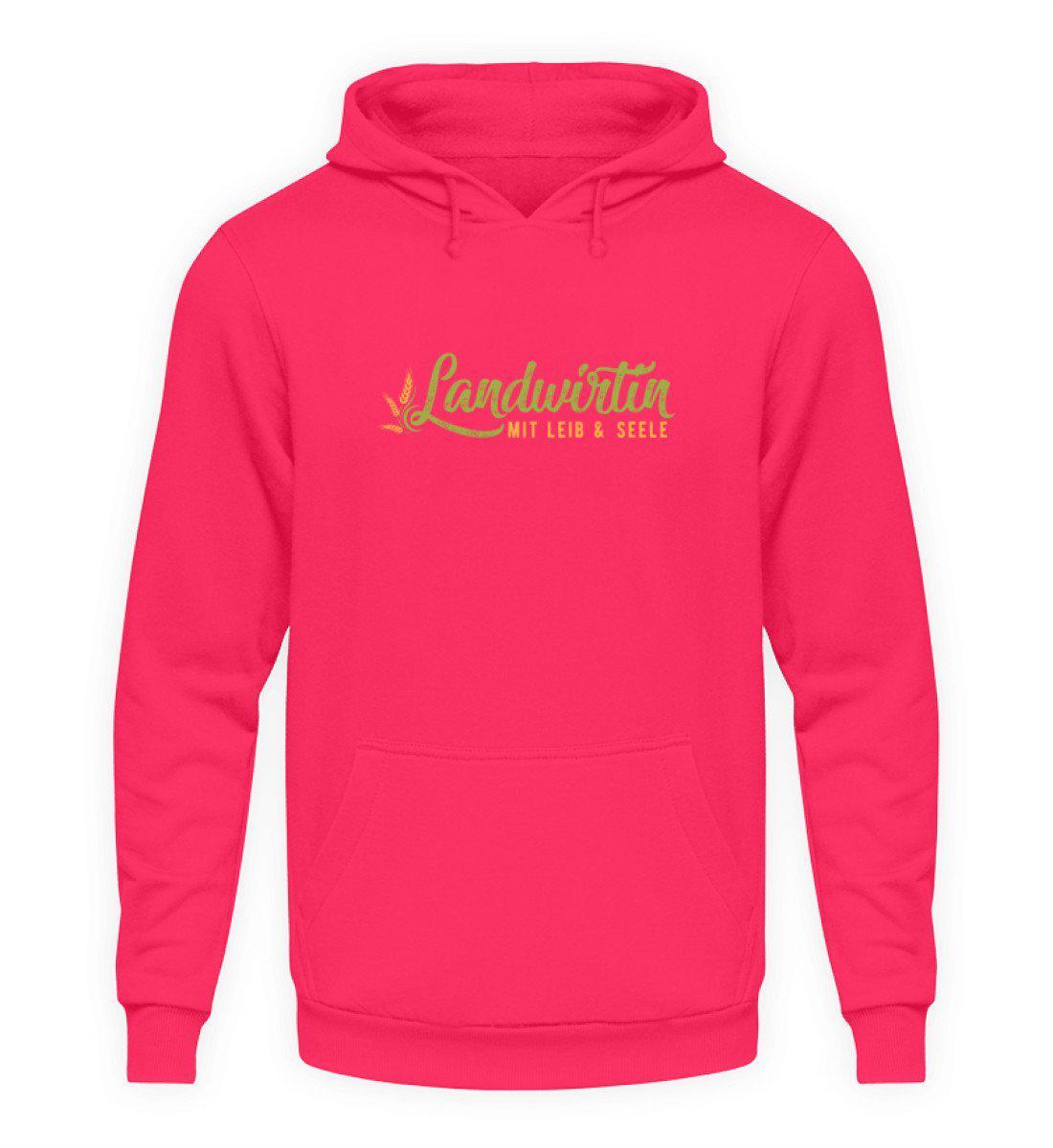 Landwirtin mit Leib und Seele · Unisex Kapuzenpullover Hoodie-Unisex Hoodie-Hot Pink-S-Agrarstarz