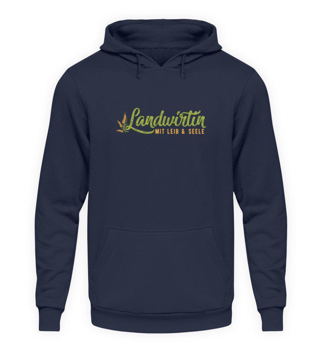 Landwirtin mit Leib und Seele · Unisex Kapuzenpullover Hoodie-Unisex Hoodie-Oxford Navy-S-Agrarstarz