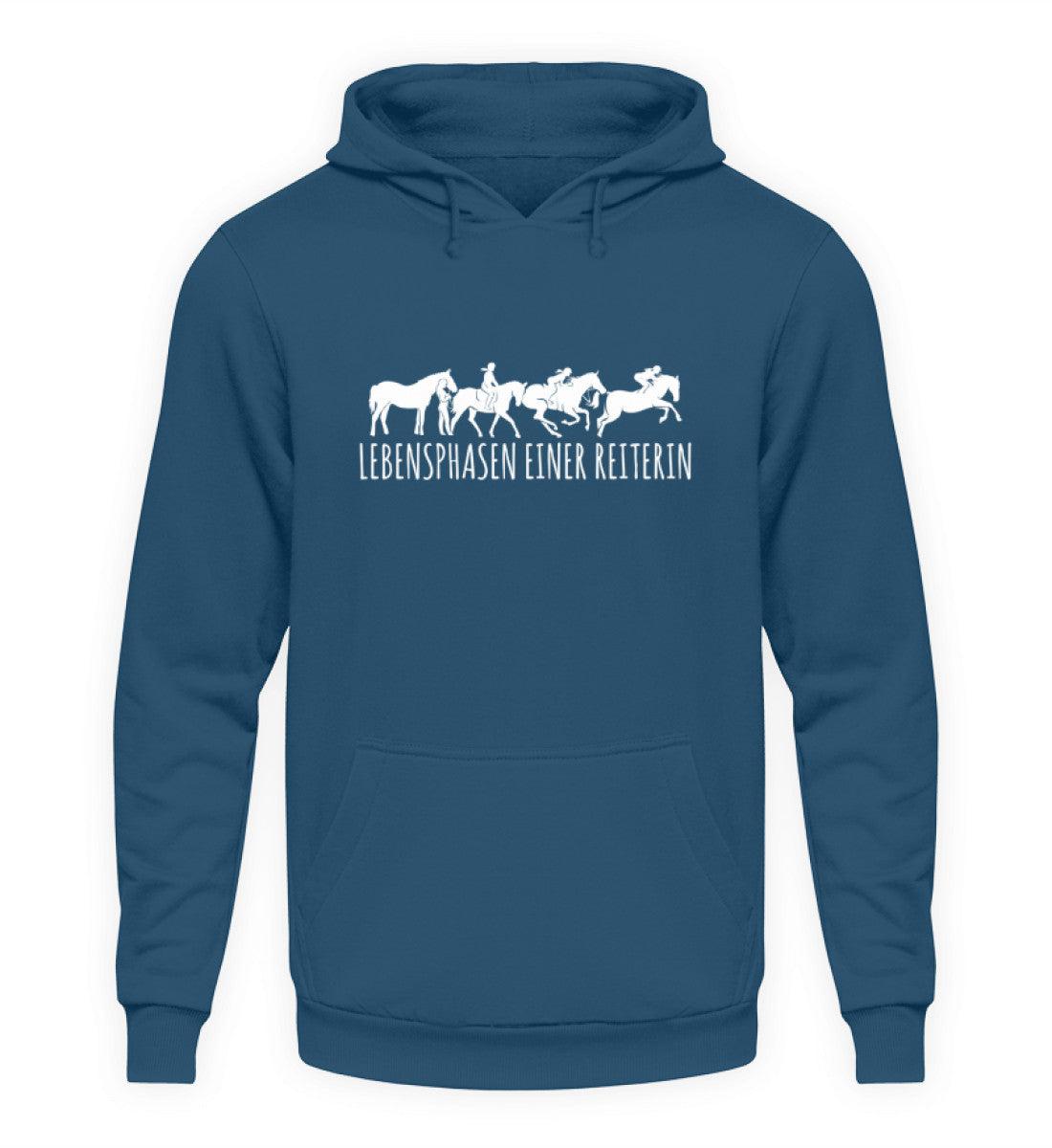 Lebensphasen einer Reiterin · Unisex Kapuzenpullover Hoodie-Unisex Hoodie-Airforce Blue-S-Agrarstarz