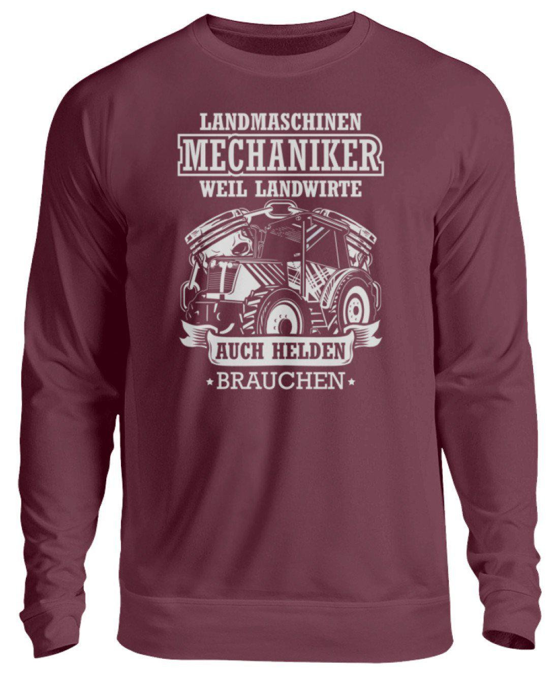 Mechaniker Landwirte Helden · Unisex Sweatshirt Pullover-Unisex Sweatshirt-Burgundy-S-Agrarstarz