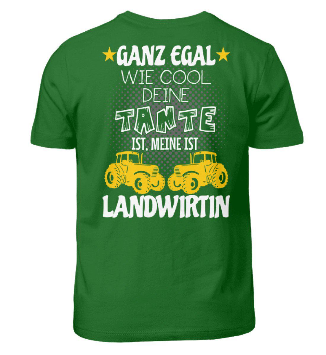 Meine Tante ist Landwirtin (Rückenprint) · Kinder T-Shirt-Kinder T-Shirt-Kelly Green-3/4 (98/104)-Agrarstarz