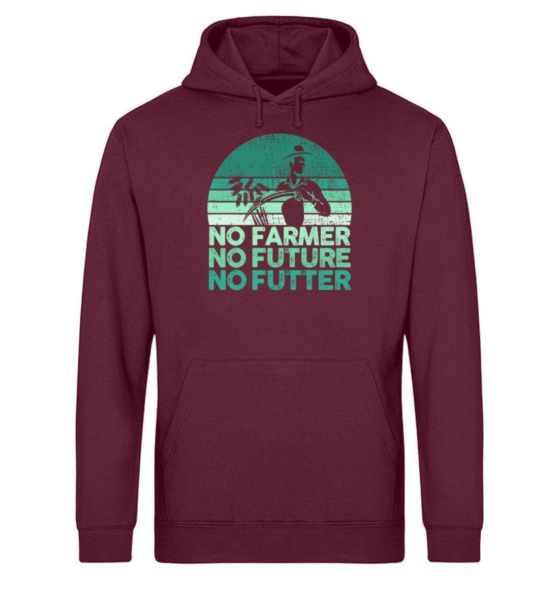 No Farmer no Futter · Unisex Organic Hoodie-Drummer Hoodie ST/ST-Burgundy-XS-Agrarstarz