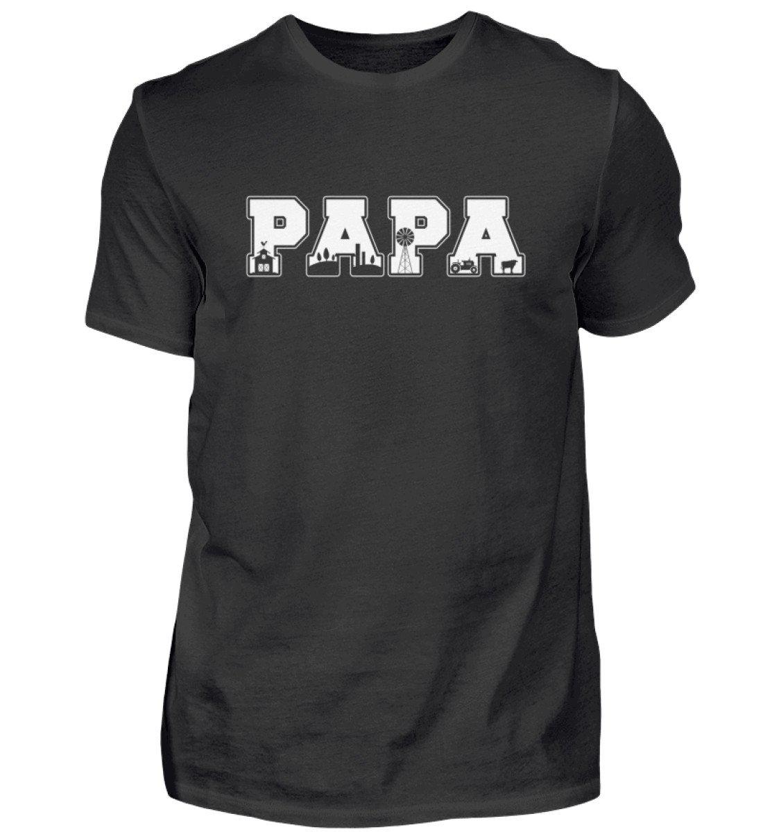 Papa Landwirtschaft · Herren T-Shirt-Herren Basic T-Shirt-Black-S-Agrarstarz