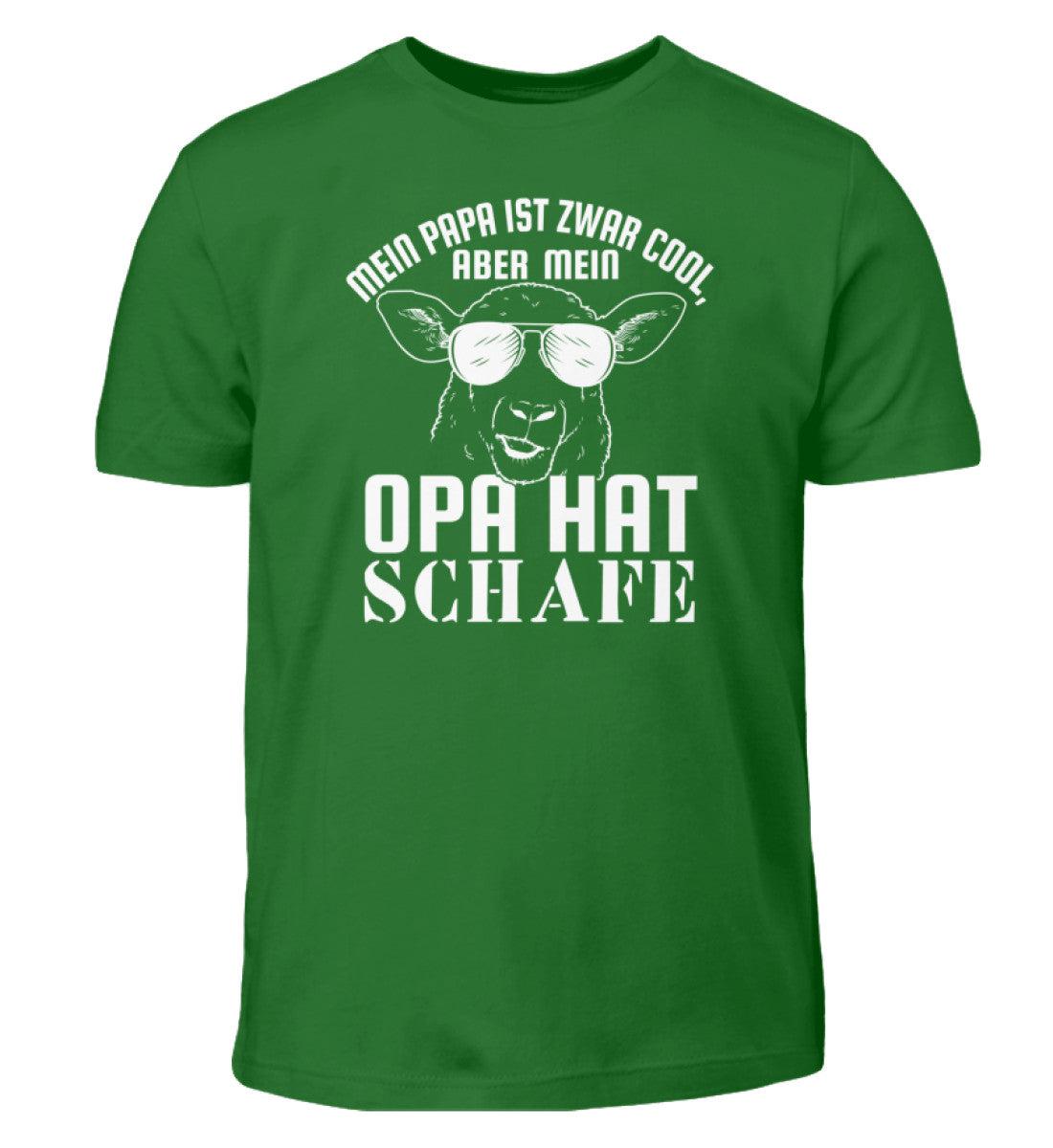 Papa ist cool aber Opa hat Schafe · Kinder T-Shirt-Kinder T-Shirt-Kelly Green-12/14 (152/164)-Agrarstarz