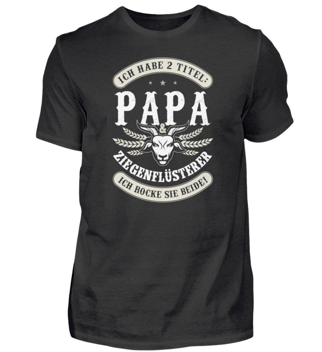 Papa und Ziegenflüsterer · Herren T-Shirt-Herren Basic T-Shirt-Black-S-Agrarstarz