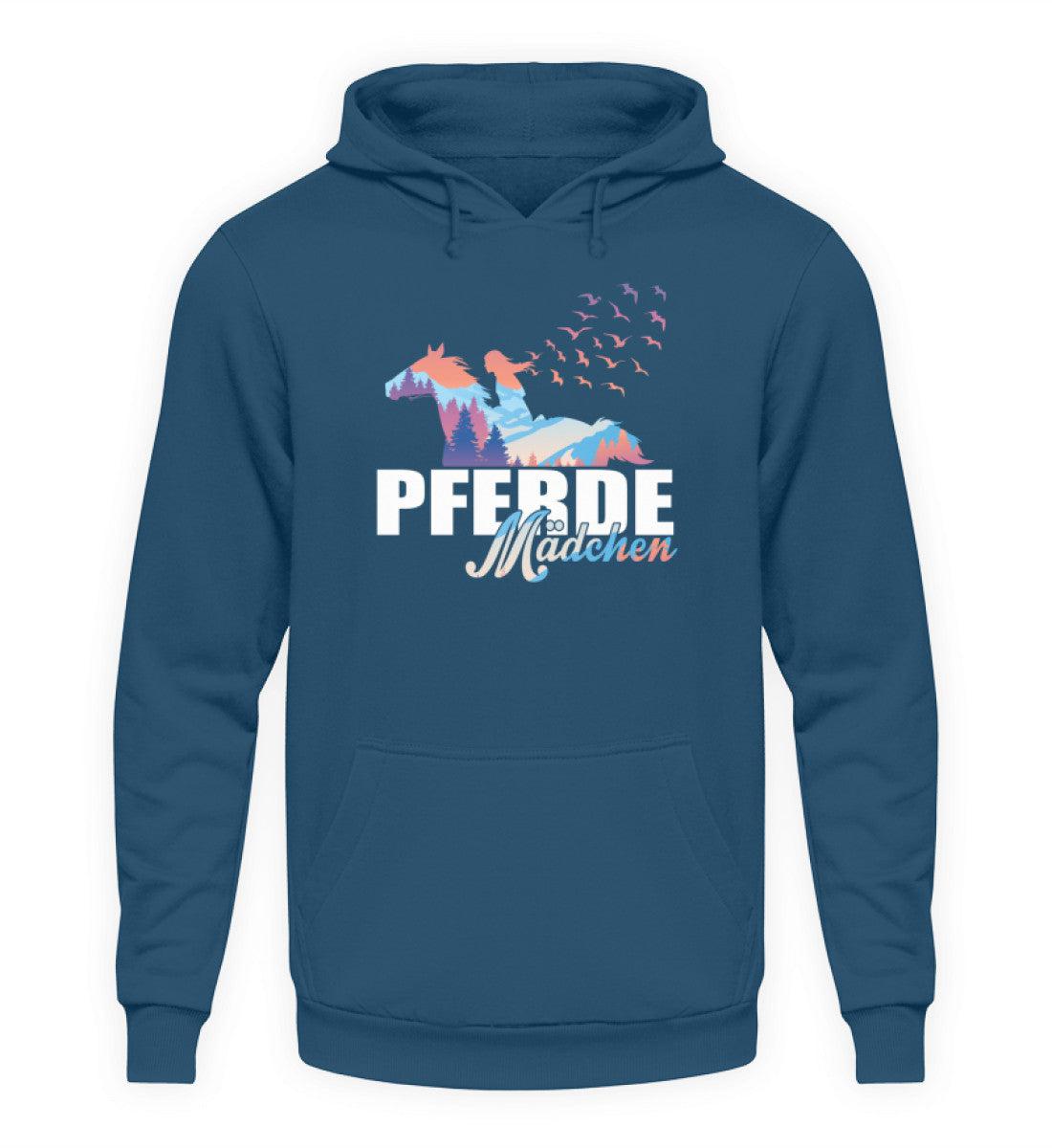 Pferde Mädchen · Unisex Kapuzenpullover Hoodie-Unisex Hoodie-Airforce Blue-S-Agrarstarz