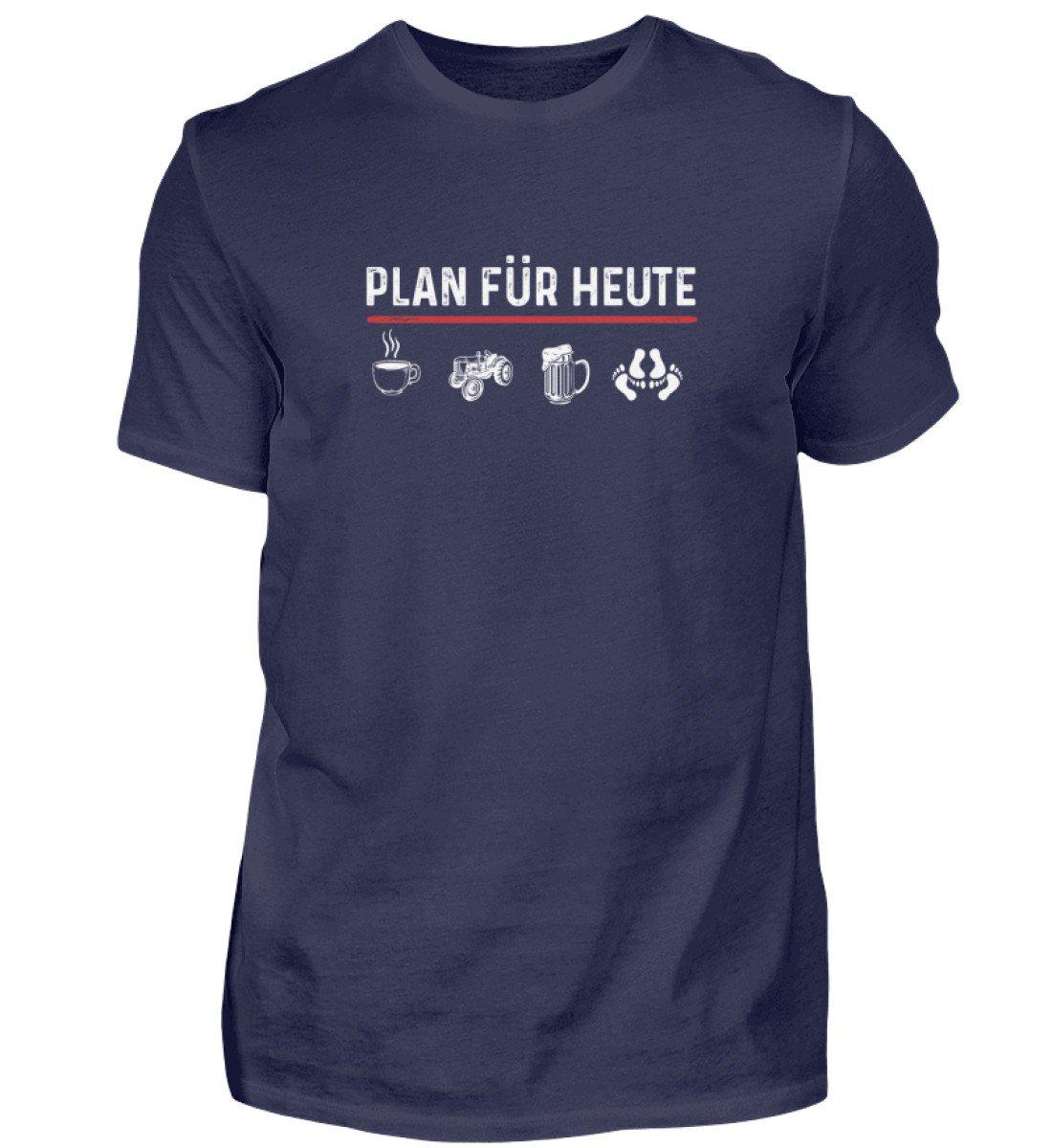 Plan für heute Traktor · Herren T-Shirt-Herren Basic T-Shirt-Navy-S-Agrarstarz