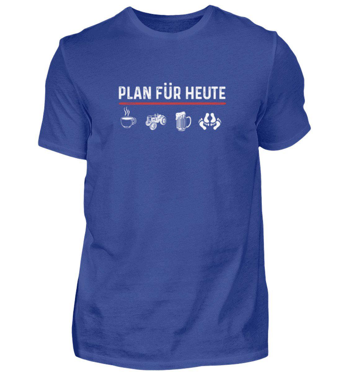 Plan für heute Traktor · Herren T-Shirt-Herren Basic T-Shirt-Royal Blue-S-Agrarstarz