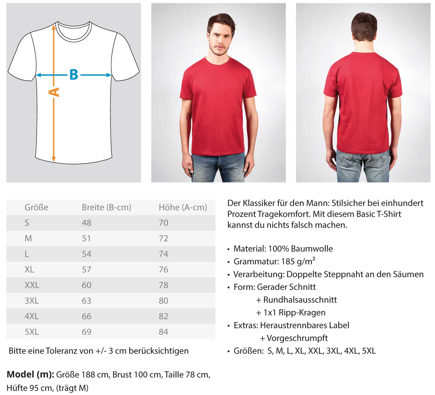 Plan für heute Traktor · Herren T-Shirt-Herren Basic T-Shirt-Agrarstarz