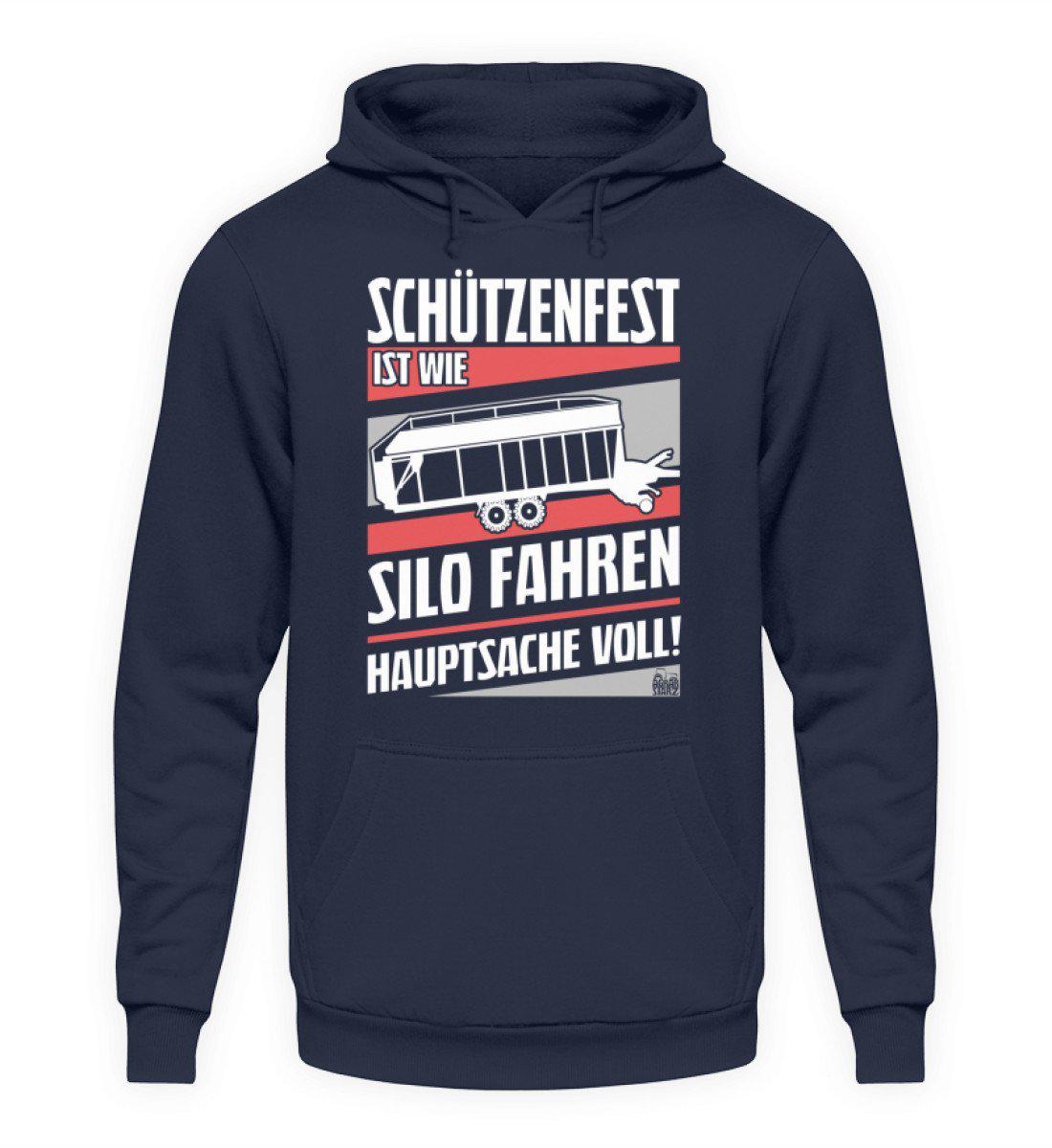 Schützenfest ist wie Silo fahren · Unisex Kapuzenpullover Hoodie-Unisex Hoodie-Oxford Navy-L-Agrarstarz