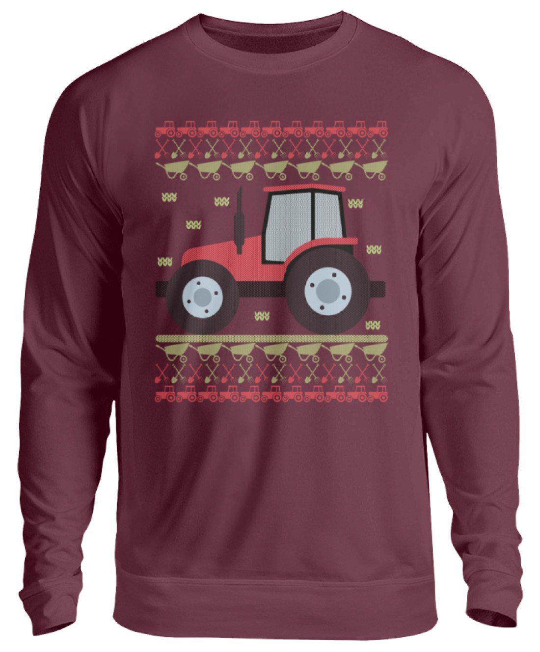 Traktor 4 Ugly Christmas · Unisex Sweatshirt Pullover-Unisex Sweatshirt-Burgundy-S-Agrarstarz