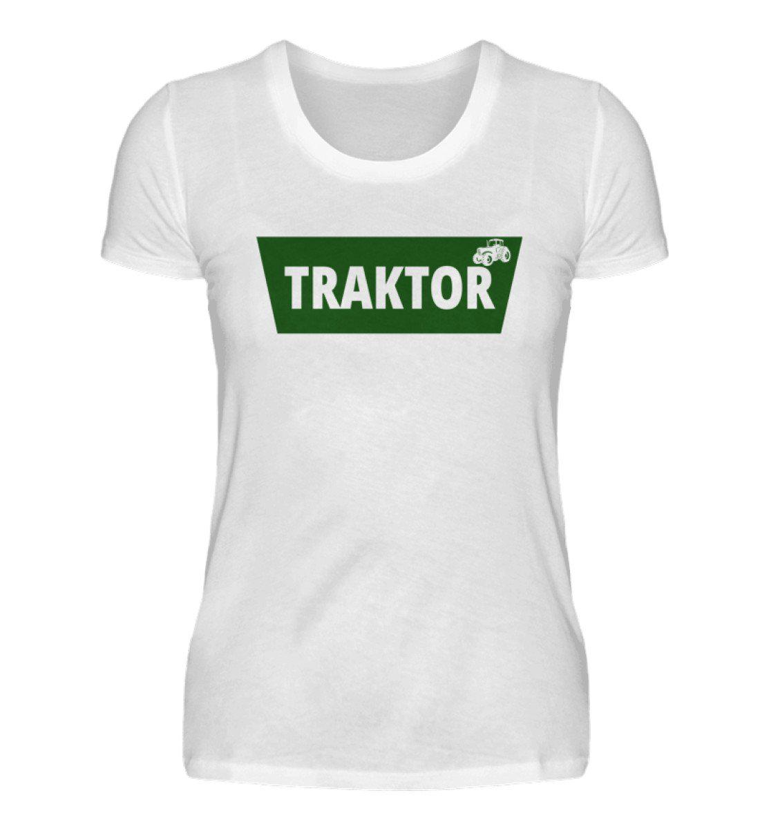 Traktor Batch grün · Damen T-Shirt-Damen Basic T-Shirt-White-S-Agrarstarz