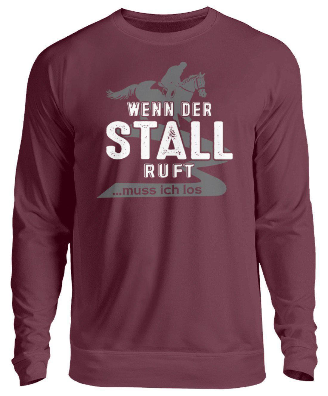 Wenn der Stall ruft · Unisex Sweatshirt Pullover-Unisex Sweatshirt-Burgundy-S-Agrarstarz