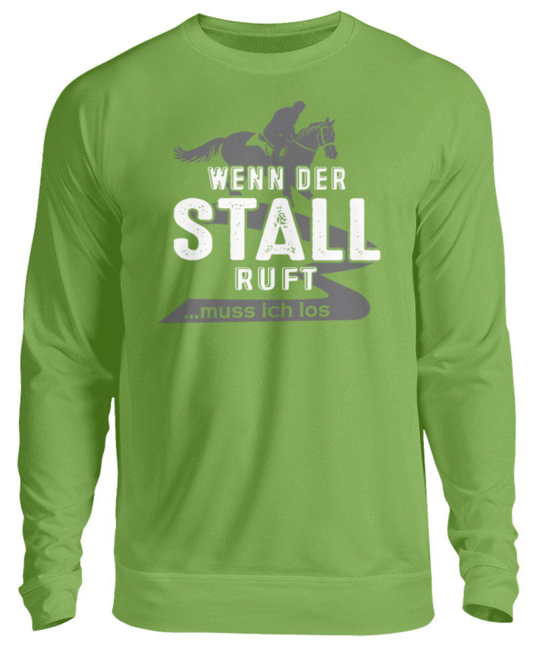 Wenn der Stall ruft · Unisex Sweatshirt Pullover-Unisex Sweatshirt-LimeGreen-S-Agrarstarz