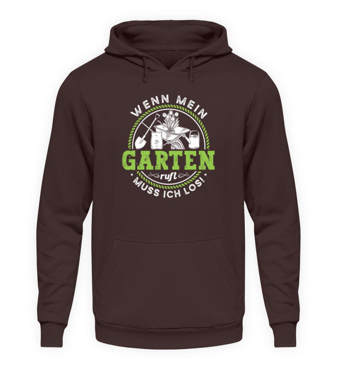 Wenn mein Garten ruft · Unisex Kapuzenpullover Hoodie-Unisex Hoodie-Hot Chocolate-S-Agrarstarz