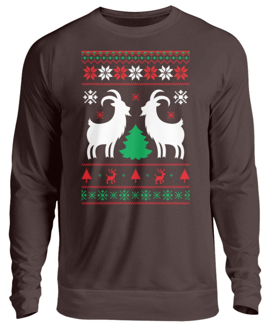 Ziegen 2 Ugly Christmas · Unisex Sweatshirt Pullover-Unisex Sweatshirt-Hot Chocolate-S-Agrarstarz