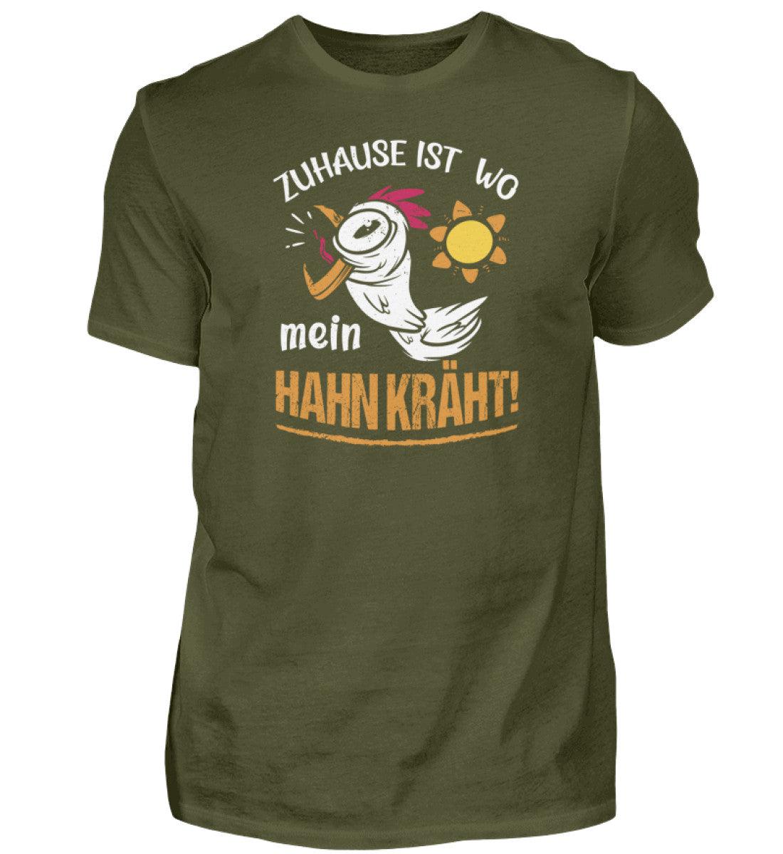 Zuhause ist wo mein Hahn kräht · Damen T-Shirt-Herren Basic T-Shirt-Urban Khaki-S-Agrarstarz